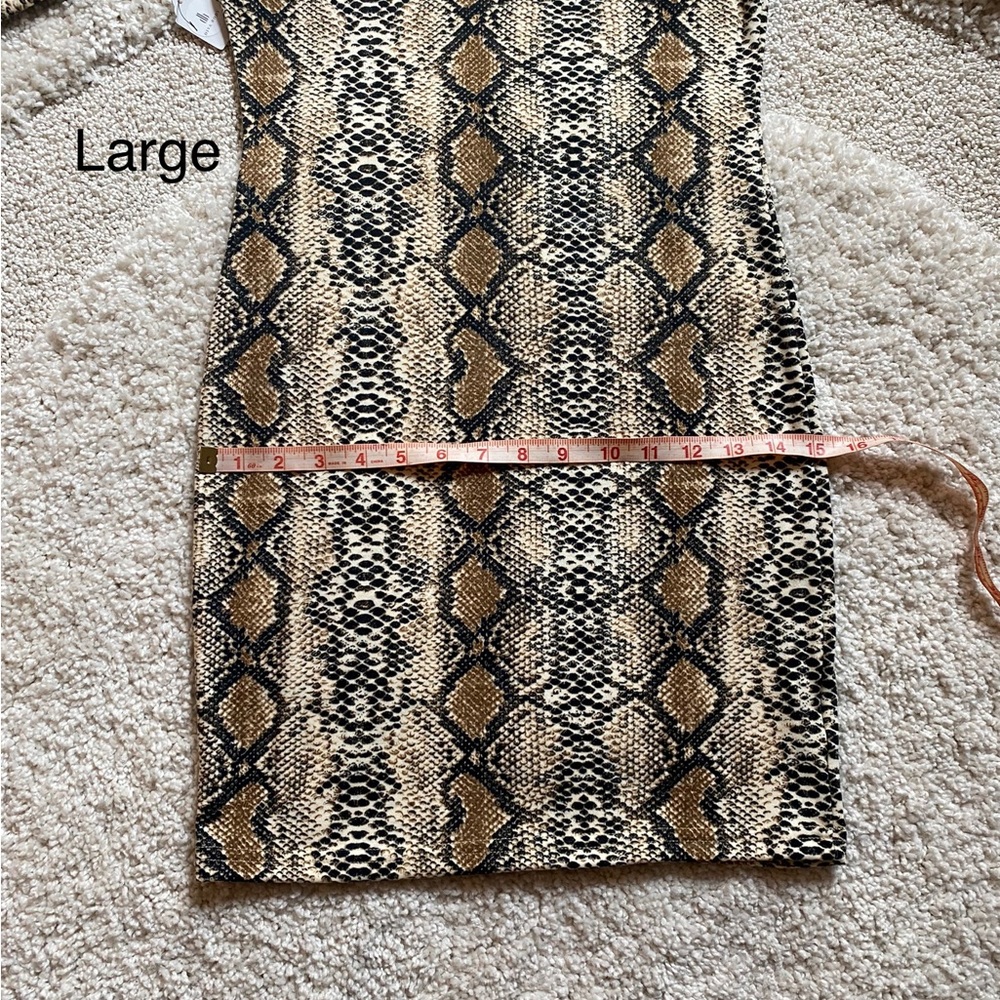 Snakeskin animal print sexy mini dress NWT small large - Picture 12 of 16